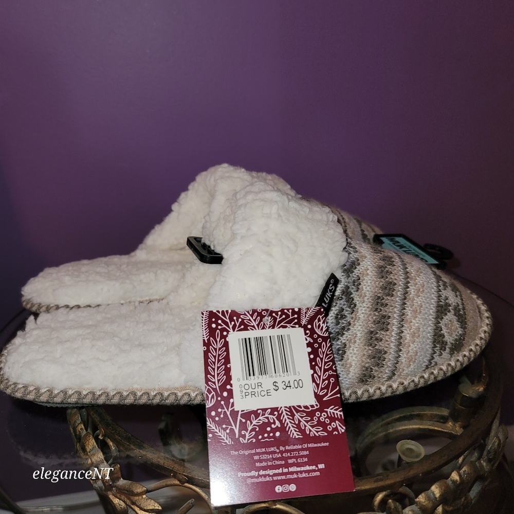 MUK LUKS Women's  Cozy Comfort Foam Slippers Sz: XL (11-12) NWT - Picture 8 of 9